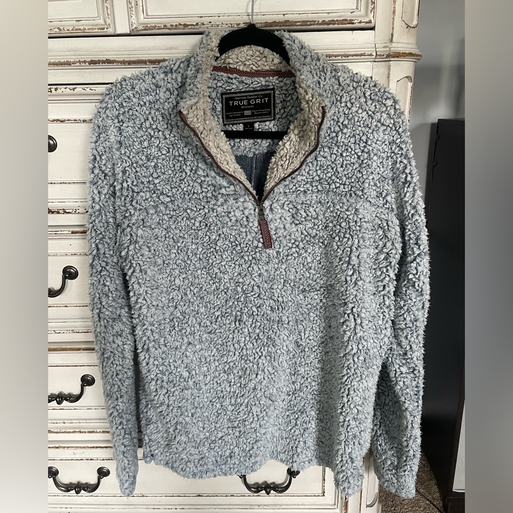 True Grit 1/4 Zip Sherpa Pullover, Size: S